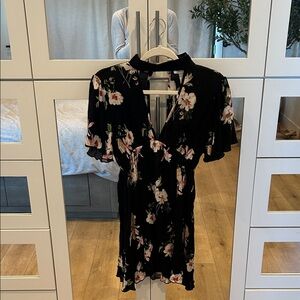 Floral Black Dress